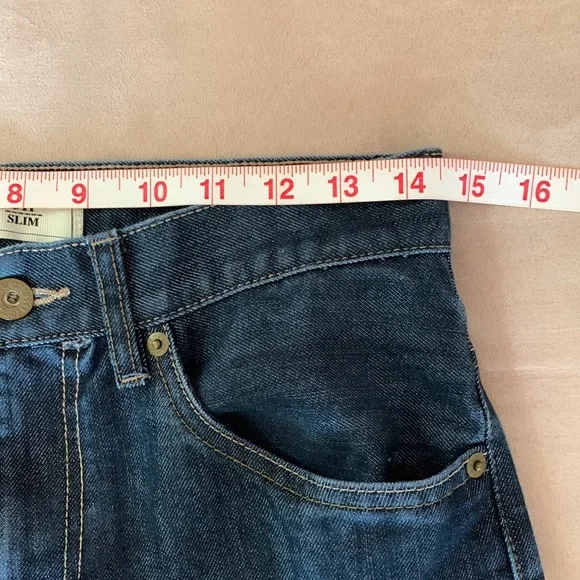 LEVI’S. 511 Slim five pocket blue denim Jeans. 16R. L28XW28. Unisex. - Picture 12 of 16